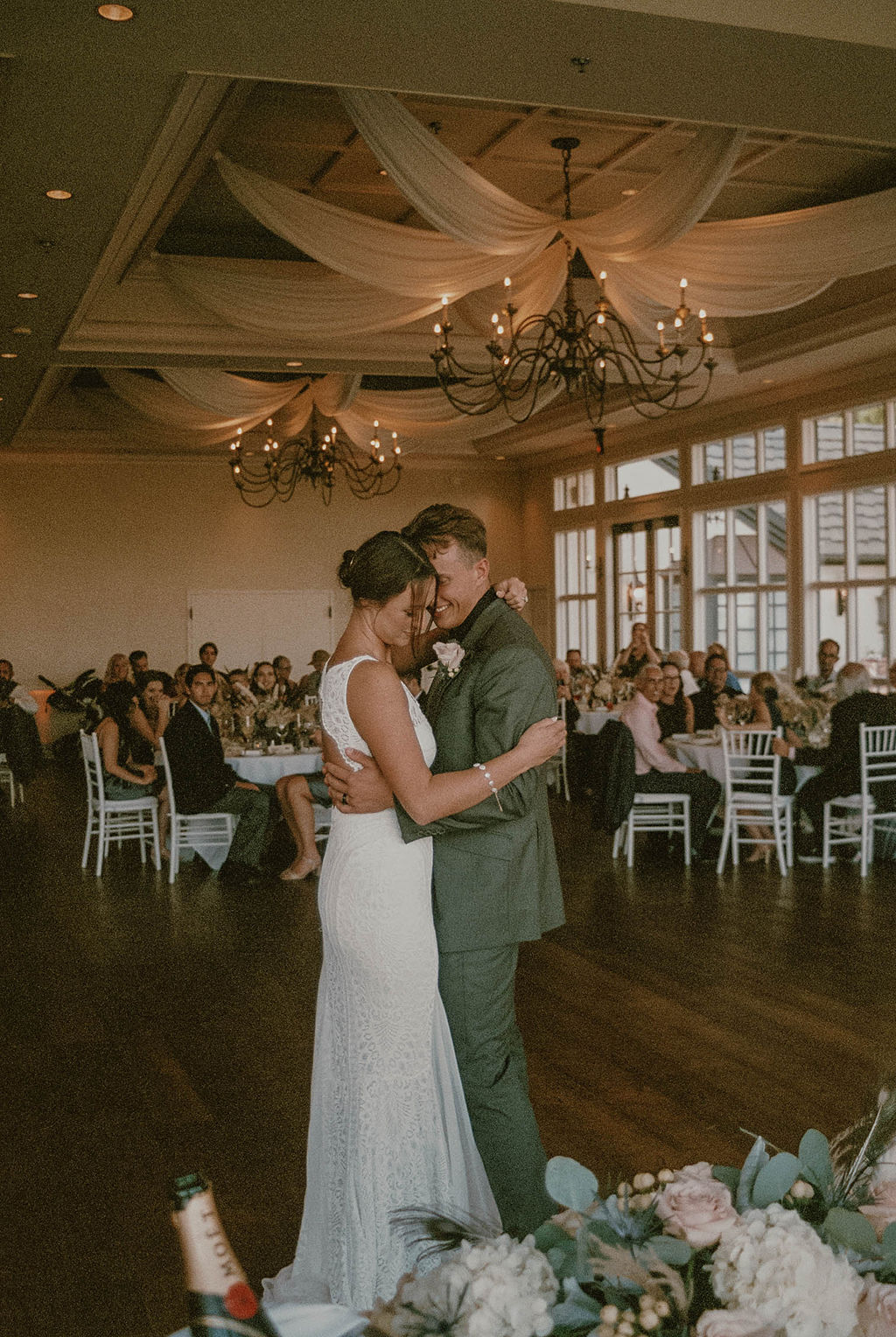 the couple dancing to their first dance